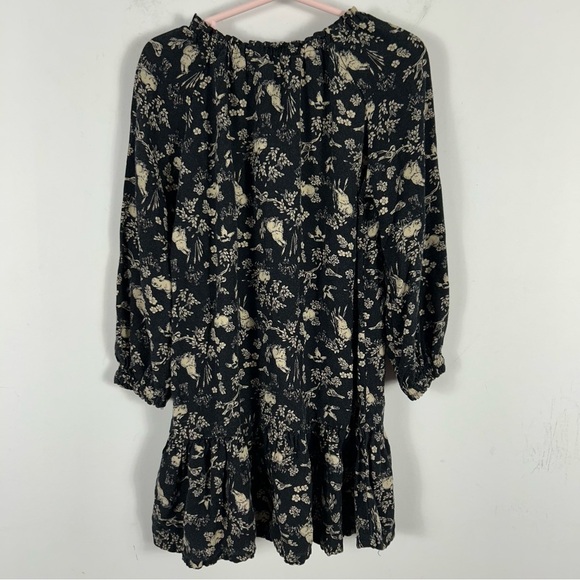 ❤️ H&M Floral Black and Cream girl Dress 5T - Picture 4 of 9